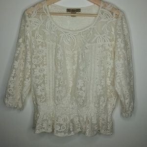 lace ivory shirt